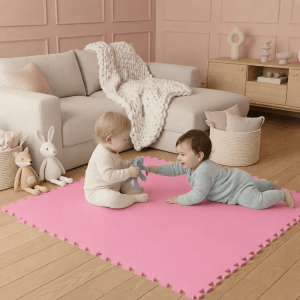 LittleTom Baby & Kinder Puzzlematte 30 x 30 cm 9 Stück Pink