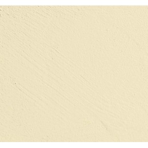 Nahaufnahme einer Wand mit Knauf Compact Color Putz in Ingwer. Gleichmäßige, matte Oberfläche.