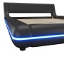 okwish Bodenbett 140x200cm mit LED Beleuchtung Schlafzimmer Schwarz ohne Matratze_6