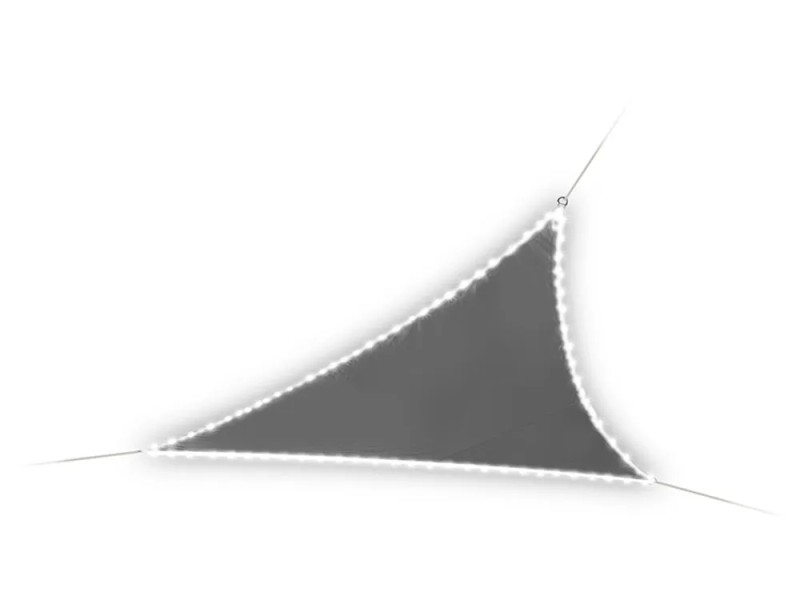KUAW Sonnensegel Dreieckig – 3,4x3,4x3,4 M, Inkl. Edelstahl-Befestigungsset, Wasserdicht, Für Garten, Terrasse & Balkon, Weiß
