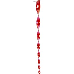 Rote Sunny Garden Windspirale aus Kunststoff, 60cm, Gartendeko mit Glitzer.