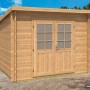 Alpholz Gartenhaus Maria-28 aus Holz, naturbelassen mit Doppeltür und Fenster