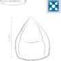 Skizze: Sitting Point Sitzsack BeanBag Fluffy, 90x70cm, Form BeanBag L, für Kinderzimmer.