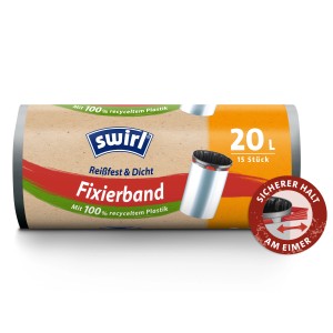 Swirl® Fixierband-Müllbeutel 20 l 15 Stück