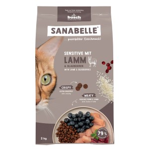 Sanabelle Katzen-Trockenfutter Sensitive mit Lamm & Blaubeeren 2 kg