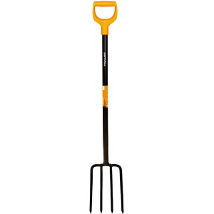 Fiskars Spatengabel Solid mit D-Griff, ideal zum Wenden und Lockern von Böden.