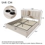 okwish Polsterbett 160x200cm mit Becherhalter Kinderzimmer Beige ohne Matratze_5