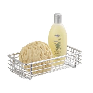 Wenko Bad-Universalablage Milano, glänzendes Chrom, mit Schwamm und Lotion.