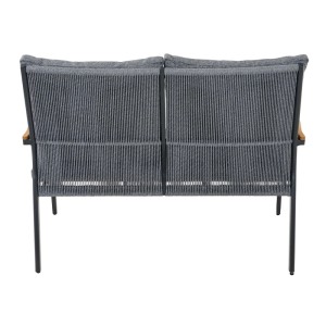 Siena Garden Comfort Plus Bank Liguria Anthrazitgrau Matt 3-teilig FSC®