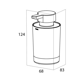 Tiger Tune Seifenspender, Messing gebürstet/Schwarz, freistehend, 180ml. Badaccessoire.
