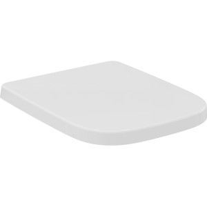 Weißer Ideal Standard WC-Sitz i.life A mit Softclosing aus Duroplast.