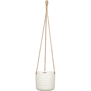 Scheurich Hängeampel Soft Wool, Ø 14,2 cm, aus Keramik mit Seilaufhängung.