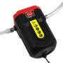 Kompakte APA Ölabsaugpumpe 12V in Schwarz-Rot mit Schalter und Schläuchen für Ölwechsel und Autoreparatur.