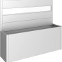 Biohort Belvedere Pflanzbeet Sichtschutz aus Metall, silber-metallic, Größe 200.