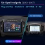 Junsun 9 Zoll Android Autoradio für Opel Insignia (2013-2017) nach Einbau. Links modernes Display, rechts altes Radio.