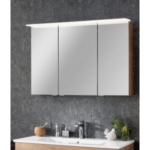 Fackelmann Spiegelschrank B.Perfekt Asteiche 100 cm mit Softclose Türen