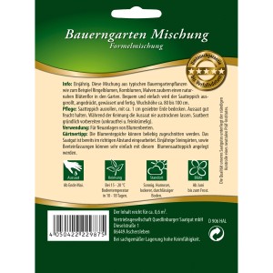 Quedlinburger Saatteppich Bauerngarten Mischung für farbenprächtige Blumen.