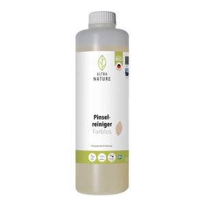 Flasche Ultra Nature BIO Pinselreiniger Farblos 0,5 l für die Reinigung von Werkzeugen.
