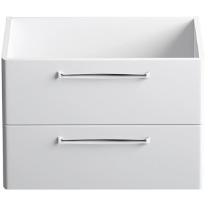 Pelipal Waschbeckenunterschrank Trentino, weiß hochglanz, 75 cm breit, mit zwei Schubladen.