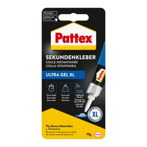 Pattex Sekundenkleber Ultra Gel, flexibler Alleskleber in Tube, 10g.