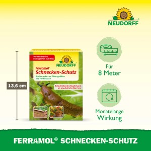 Neudorff Schnecken-Schutz 2x4m: Kupferband gegen Schnecken für Hochbeete & Pflanzgefäße.