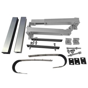 ABSSAR Multi-Halteset für 1 Solarpanel, bestehend aus Aluminium-Halterungen und Befestigungsmaterial.