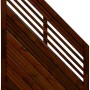 Braunes Sichtschutzzaun-Anschlusselement Nicea, 180/90 x 90 cm, aus lasiertem Kiefernholz.