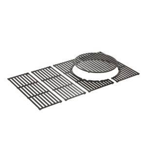 Enders Grillrost Switch Grid Uniq 4, Gusseisen, 72,5x45cm, schwarz, mit herausnehmbarem Rundelement.