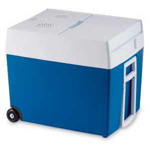 Mobicool Kühlbox MT48W, 48L, blau/weiß, mit Rollen, für Auto & Steckdose. Thermo-elektrische Kühlbox.