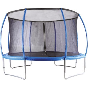 Gartentrampolin Rund Ø 427 cm mit Sicherheitsnetz Blau