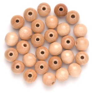 Holzperle Ø 15 mm, 14 Stück Natur FSC®