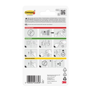 Command Designer-Haken-Set Klein Weiß 6 Stück