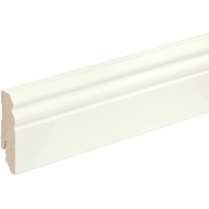 FN Neuhofer Sockelleiste L0073L Kiefer Weiß Lackiert Dekor