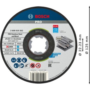 Bosch X-Lock Trennscheibe Standard for Inox Ø 125 mm