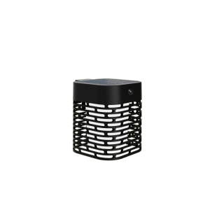 Schwarze Philips Solar-Außenwandleuchte Hara mit Bewegungssensor und warmweißem Licht.