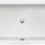 Ottofond Badewanne Spirit, 180x80 cm, links, mit Ablaufgarnitur. Eckbadewanne aus Acryl, Aufsicht.