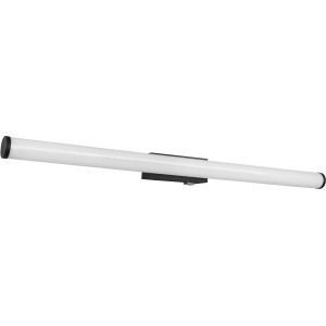 Schwarze Trio LED-Bad-Wandleuchte Mattimo, längliche Form. Spritzwassergeschützt.