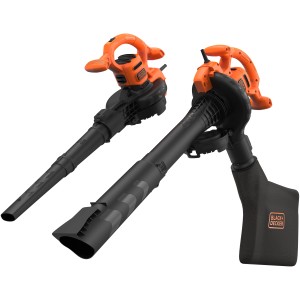 Black+Decker Elektro-Laubsauger BEBLV260, 2600W, als Bläser und Häcksler mit Fangsack.