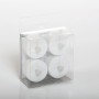 4er Set LED-Teelichte Nele, aus Kunststoff in Weiß, 8x8x4cm, für stimmungsvolle Beleuchtung.