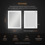 Emke LED Badspiegel 80 x 60 cm Wandspiegel Badezimmerspiegel mit Beschlagfrei KaltweißWarmweißNeutralweiß_6