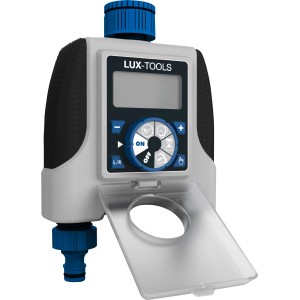 LUX-TOOLS Comfort Digitaler Bewässerungscomputer mit 2 Ausgängen für die Gartenbewässerung.
