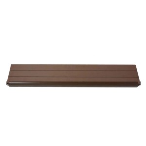 Braunes Abschluss-Set für WPC-Sichtschutz Savoie, 90 cm breit.