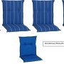 4er-Set Beo Sitzauflagen Tovarnik für Niedriglehner, blau-weiß gestreift.