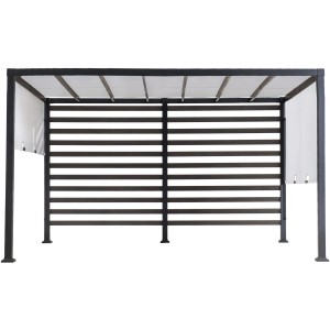 Sunjoy Pergola Oeta Stahl 372 cm x 304 cm Weiß