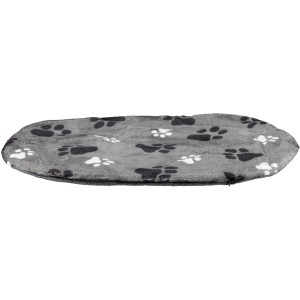 Jollypaw Hundekissen Jermaine, 64x41 cm, grau mit Pfotenmuster, für Hunde.