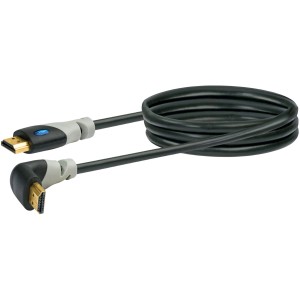 Schwaiger High-Speed HDMI-Winkelkabel mit Ethernet Schwarz 1,5 m