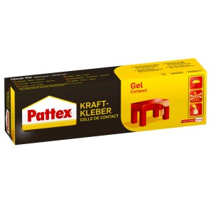 Pattex Kraftkleber Gel Compact, 125g Tube, transparent. Flexibler Kleber für präzises Auftragen.