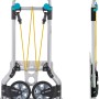 wolfcraft Sackkarre TS 600 klappbar, Baukarre aus Aluminium mit Gummirädern und Spanngummi.