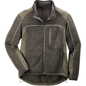 Scheibler Jäger Strickjacke Ahorn in Oliv, Größe L, robuste Arbeitskleidung mit vielen Taschen.
