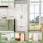 okwish Küchenaufbewahrungsschrank mit Einlegeböden Schubladen Weinregal 80x40x180cm Weiß_8
